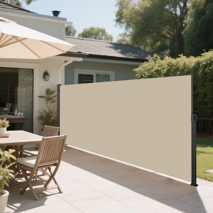 Retractable Side Screen Awning, UV Resistant, Waterproof, Patio Privacy Screen for Garden, Balcony, 118.1" x 70.9" - 1 of 4