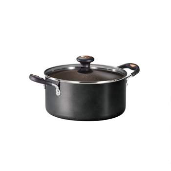 Tramontina Dutch Oven Cast Iron 5.5 Qt Matte Black with Gold Stainless  Steel Knob, 80131/084DS