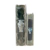 Gulches Set of 2 Decorative Book Boxes with Blue and Gold Amphora Vase Motifs(Large: 7"x3"x10.5", Small: 5"x2"x8.3") - 4 of 4