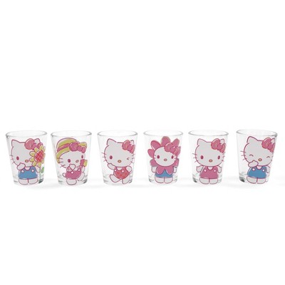 Sanrio Hello Kitty Springtime 1.5-Ounce Mini Shot Glasses | Set of 6