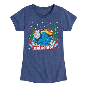 Girls' - Thomas and Friends - Thomas Ho Ho Ho- Youth and Toddler Girls Fitted Short Sleeve Graphic T-Shirt Fitted Short Sleeve Graphic T-Shirt - 1 of 4