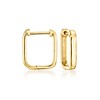 Ross-Simons Lapis Paper Clip Link Drop Earrings in 18kt Gold Over Sterling - 3 of 4