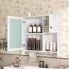 HDZNVF 30 inch Bathroom Wall Cabinet with Mirror, White - 2 of 4