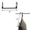 Hastings Home Closet Organizers - 10-Pack of Space Saving Hangers - 4 of 4