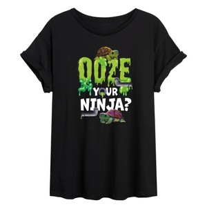 Women's - Teenage Mutant Ninja Turtles Mutant Mayhem - Ooze Your Ninja Oversized Graphic T-Shirt - 1 of 4