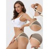 Allegra K Women's Cotton Low-Waisted Breathable Stretch Hipster Underwear 3 Packs - 3 of 4