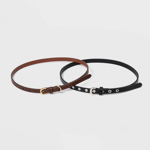 Metal Loop Reversible Belt - Multi-color