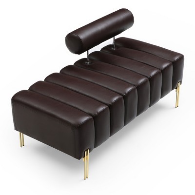 53.2" Modern Entryway Ottoman Bench With Adjustable Backrest Upholstered End Of Bed Bench Sofa Stool Footrest For Bedroom Living Room