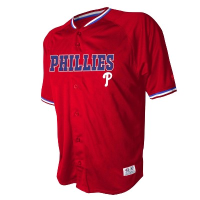 phillies button up jersey