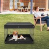 VEVOR Dog Playpen, 4 Pcs 24 x 36 in Panels Foldable Metal Pet Exercise Pen, Dog Fence Indoor and Outdoor Pen with Door, Top Cover, and Bottom Pad - 2 of 4