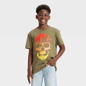 Boys' The Goonies Oversized Short Sleeve Graphic T-Shirt - Olive Green - 1 of 4