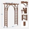 GustoWave Solid Fir Wooden Garden Arch Premium Outdoor Trellis for Climbing Plants, 18.1''DX51.1''Wx84.6''H - 2 of 4