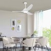 VACZON 52" White Modern LED Ceiling Fan with Lights and Remote - 2 of 4