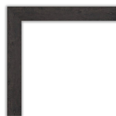 Espresso Wood Rectangular Wall Mount Bathroom Mirror