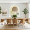9-Pcs Dining Set for 8,Rectangle Wooden Extendable Dining Table with  Upholstered Linen Armrest Dining Chairs for Dining Room,Farmhouse-Tanpinhause - 4 of 4