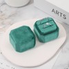 Unique Bargains Velvet Octagon Wedding Proposal Engagement 2 Slot Jewelry Storage Ring Box - 4 of 4