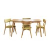 Christopher Knight Home Alma Mid Century Modern Fabric Upholstered Wood 5 Piece Dining Set - 2 of 4