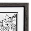 Kate and Laurel Sylvie Paris Modern Map Framed Canvas by Jake Goossen, 18x24, Dark Gray - 3 of 4