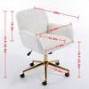 ALEXOUN Cute Faux Fur Swivel  Home Office Chair,Upholstered Vanity Chair for Girls & Kids,Height Adjustable and Tiltable,for Office,Small Space - 3 of 4