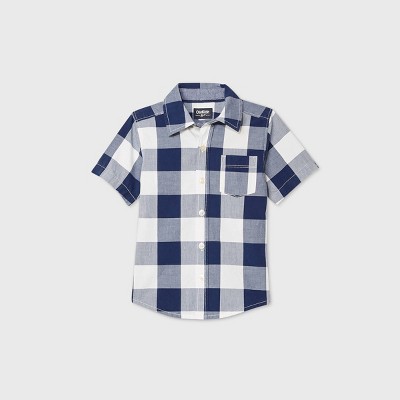 baby boy navy button down shirt