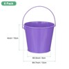 Unique Bargains Galvanized Metal Rustic Multipurpose Bucket with Handle 6 Pcs - 2 of 4