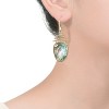 Guili Sterling Silver 14K Gold Plated Abalone Pear Drop Hook Earrings, Combining Elegance with a Modern Twist for a Sophisticated Look - 3 of 3