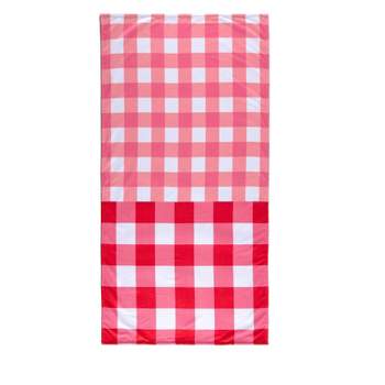 Shiraleah Pink and White Checkered Beach Towel