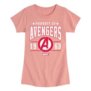 Girls' - Marvel - Avengers Property Of Fitted Short Sleeve Graphic T-Shirt - 1 of 4