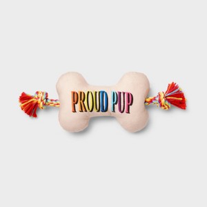 Pride 15" Bone Dog Rope Plush Toy - 1 of 3
