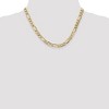 Black Bow Jewelry Men's 7.3mm, 10k Yellow Gold Hollow Figaro Chain Necklace - 2 of 4