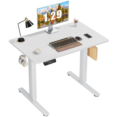 DOMETOUR Height Adjustable Electric Standing Desk, Sit Stand Up Down Computer Table, Ergonomic Memory Desktop Workstation