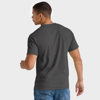 Мужские футболки Hanes Essentials Men's Cotton T-Shirt, 4-Pack Charcoal Heather XL — фото 3