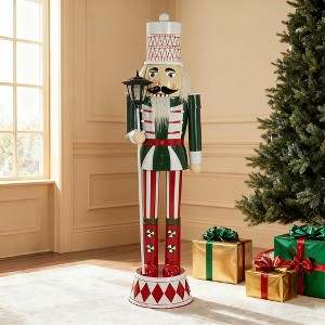 Cheerful Santa Claus Holding Tree and Waving - 1 of 4