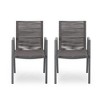 PAGED Set of 2 Patio Dining Chairs,Modern Outdoor Dining Chairs with Rope Seat,Aluminum Chairs Suitable for Patio,Garden - 4 of 4