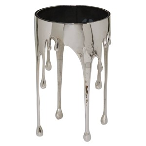 Contemporary Aluminum Melting Accent Table - Olivia & May - 1 of 4