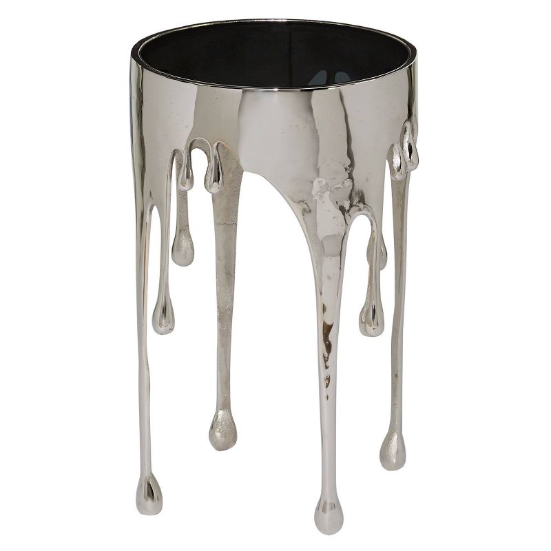 Contemporary Aluminum Melting Accent Table - Olivia & May, 1 of 18