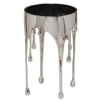 Contemporary Aluminum Melting Accent Table - Olivia & May