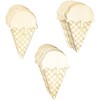 Bright Creations 24 Pieces Unfinished Wood Cutouts for Crafts, Wooden Ice Cream Cone for Home Decor, 2.2 x 3.8 in - 3 of 4