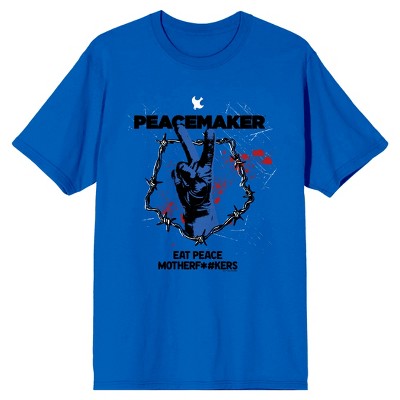 Peacemaker Eat Peace Motherf*#kers Adult Blue Crew Neck Short Sleeve T-shirt
