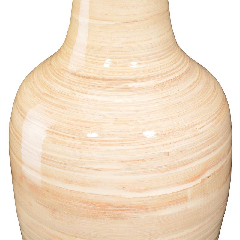 Hasting Home Handcrafted 28" Tall Natural Bamboo Vase, Decorative Classic Floor Vase for Silk Plants, Flowers, Filler Decor, 3 of 9