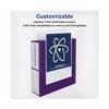 Avery Heavy-Duty View Binder with DuraHinge and Locking One Touch EZD Rings, 3 Rings, 4" Capacity, 11 x 8.5, Purple - 3 of 4