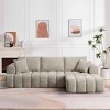 Aukfa 108.2"L-Shaped Chenille Sectional Sofa with Chaise,No Assembly Required Modular Sofa,Tufted Upholstery,Khaki - 2 of 4
