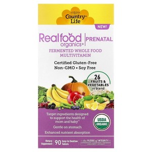 Country Life Realfood Organics®, Prenatal, 90 Easy-to-Swallow Tablets - 1 of 4