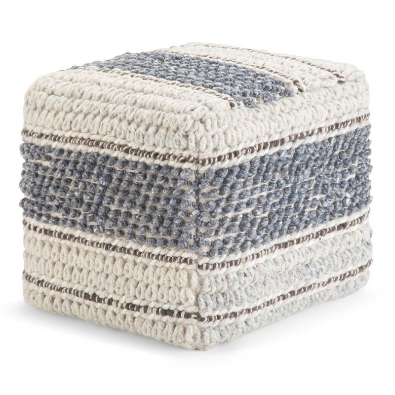 Heyfield Square Pouf - WyndenHall, 1 of 10