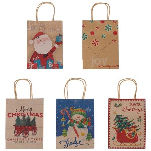 Lindy Bowman Pack of 15 Assorted Medium Christmas Gift Bags with Handle - 1 of 4