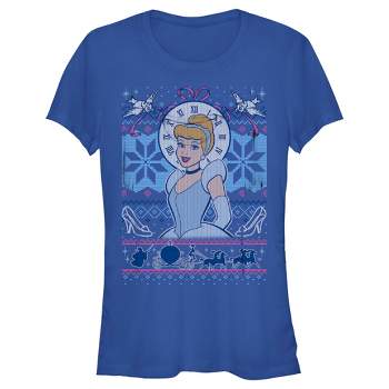 Juniors Womens Disney Cinderella Christmas Sweater T-Shirt