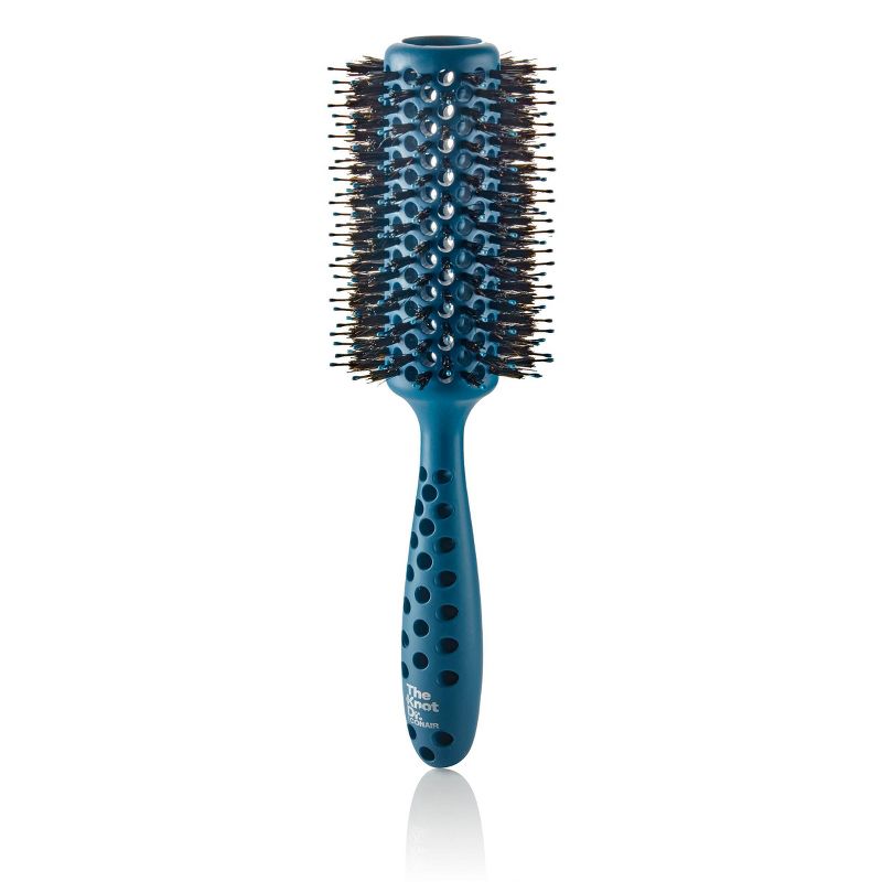 The Knot Dr. for Conair Vented Nylon &#38; Boar Bristle Round Hair Brush - All Hair - Pink, 5 of 8