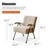 NicBex Linen Accent Chair,Upholstered Living Room Chairs with High Backrest and Metal Legs,Modern Armchair,Accent Chairs for Living Room - 3 of 4