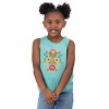 The Juniper Shop Folk Art Florals Distressed Toddler Tank - 5/6T - Seafoam - 2 of 4
