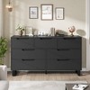 Garvee 7 Dresser for Bedroom, 55" Wide Dresser, Freestanding Horizontal Drawer with Storage, Wooden Closet Chest Storage for Bedroom - 3 of 4